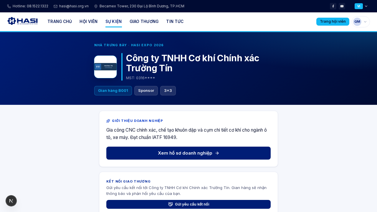 Trang công khai của gian hàng tại triển lãm