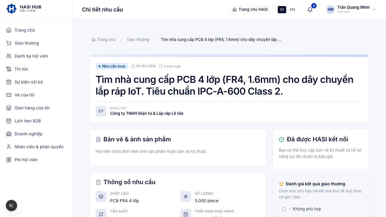 Banner lời mời kết nối với hai nút Xác nhận kết nối và Từ chối
